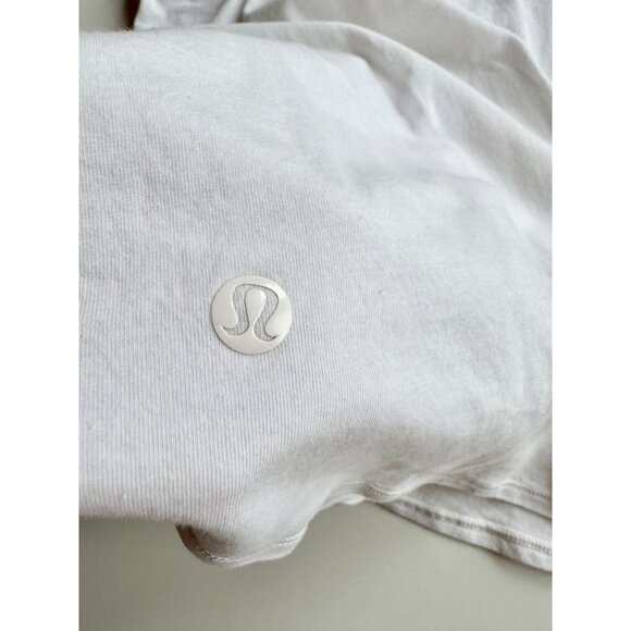Lot of 2 LULULEMON Size 4 All Tied Up Green White Pima Cotton Tie Back Tank Tops - Picture 5 of 16